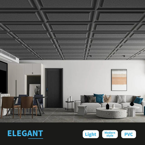 White Diamond 3D Wall Panels Dope Look for Interior Decor covering an elegant living room ceiling, featuring PVC texture.