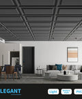 Dope Matte Black 3D Wall Panels Diamond Pattern Kit Lightweight PVC Tiles Easy DIY Accent Wall Decor in modern living room