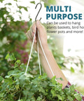 30 Pack Heavy Duty Black S Hooks 3.5 Inch Large S Shaped Metal Hanging Hooks used to hang plants outdoors