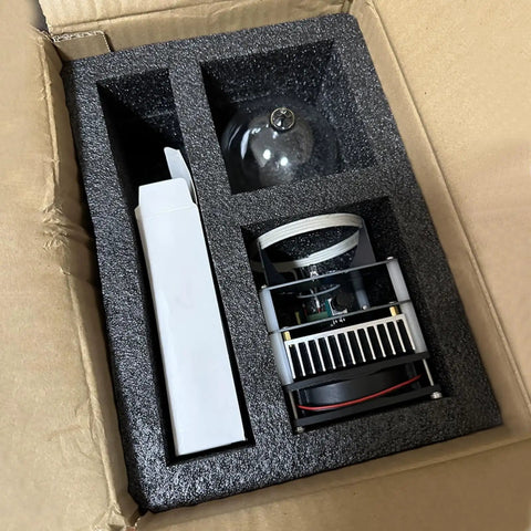 DIY Plasma Ring Kit Light Up Ring With 360 Degree Halo Plasma Discharge for science experiments packaged in foam insert.