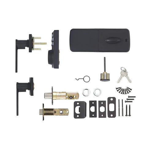 Contemporary Electronic Keypad Door Lock With Matte Black Hardware Designed For Hassle Free Keyless Entry Deadbolt Installation And Rock Solid Home Protection