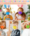 Kids wearing multicolor Kids KN95 Masks 50 Pack 5 Layer Disposable Face Masks with Adjustable Ear Loops in bright settings