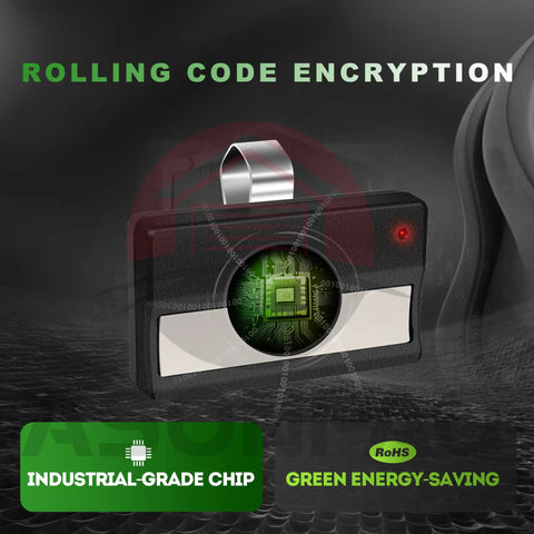 Two Pack Replacement Garage Door Opener Remote For Green Learn Button Models From 1993 To 1995 And 1997, compatible with chip