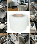 Urethane Die Protection Film For Press Brake Bending 4 Inch Wide 0.012 Inch Thick 100 Foot Roll with metal panels background