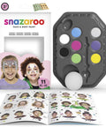 Top Shelf Fantasy Face Paint Palette Kit Featuring Skin Safe Cosmetics Grade Pigments With Smooth Metallic Sparkle Shades Includes Quick Dry Brush And Carry Case Killer For Halloween Festivals And Birthday Bash Body Art with face painting set and designs.
