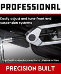 Front End Service Kit For Cars And Trucks With Tie Rod End Puller Ball Joint Separator Pitman Arm Puller in use