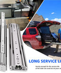 Beefy 500Lb Capacity Heavy Duty Drawer Slides Full Extension Ball Bearing Rails For Cabinets 16 To 40 Inch 1 Pair 76mm Wide