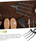 Beefy Heavy Duty Four Prong Steel Pitch Fork Head for Garden Digging And Soil Loosening Aeration And Ground Prep Durable Rake