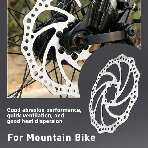180mm Stainless Steel Disc Brake Rotor With 6 Bolts And T25 Torx Wrench For Mountain Bike MTB BMX Bicycle Heat Resistant Anti Rust