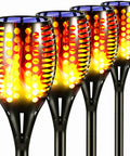 Upgraded Solar Torch Lights With 96 LEDs Realistic Flickering Flame Effect Waterproof Outdoor Pathway Lights For Garden Patio Yard