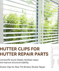 Vinyl Shutter Repair Clips Kit 10 Pack For Rear Tilt Window Shutters Replacement Connectors And Cufflinks Easy Fix For Plantation Shutter Hardware Durable Plastic Clips For Long Lasting Performance And Smooth Operation