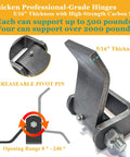Trailer hinge, heavy-duty greaseable strap, steel, 5-3/8 x 4 in, 4-pack, 2000 lb capacity