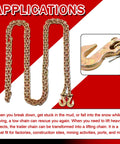 Heavy Duty G80 Transport Binder Chain One Quarter Inch By Sixteen Feet With G70 Clevis Grab Hooks shown coiled