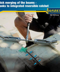 Hazet beam puller 1774-1 I dual-clamp timber puller with integrated reversible ratchet