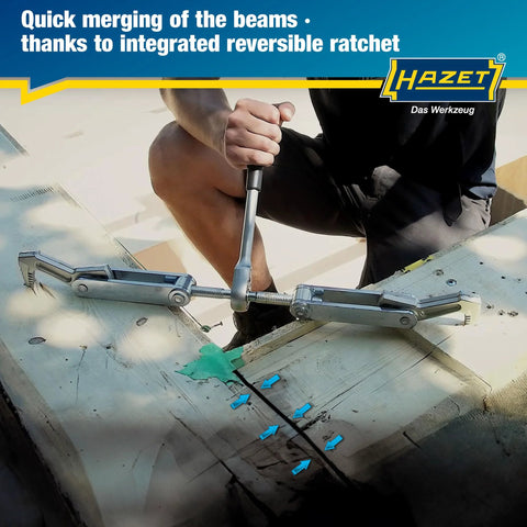 Hazet beam puller 1774-1 I dual-clamp timber puller with integrated reversible ratchet