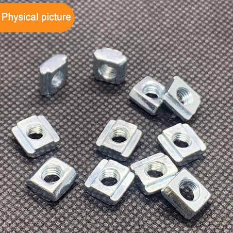 100 Pack 2020 Series Sliding T Nuts M5 Thread Hammer Head For 6mm T Slot Aluminum Extrusion Heavy Duty Steel Forging