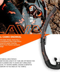 Dual Camo Freediving Snorkel With Silicone Mouthpiece And PVC Tube For Effortless Breathing, Lava Finish