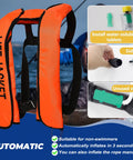 Life jacket with rearming kit features for 24G CO2 Cartridge Cylinder For Life Vests And PFD Rearming Kit Auto Or Manual Inflating Life Jacket Accessory Go To For Fishing Surfing And Ocean Adventures Durable 2 Pack