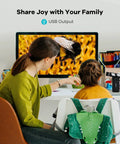 Pocket Sized 4 Inch Screen Digital Microscope 200x Zoom With 8 LED Lights For 1080P Photo And Video USB Microscope Camera For Adults And Kids Ages 8 To 12 Lightweight Handheld Kit With 32GB Memory showing a woman and child viewing a bee on screen
