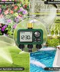 Outdoor Water Timer For Garden Hose With Auto Manual And Rain Delay Modes No Fuss 3 Zone Sprinkler Controller With Brass Inlet