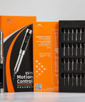 ES15 Mini Electric Screwdriver With Rechargeable Battery, cordless precision screwdriver set, 24 magnetic bits displayed