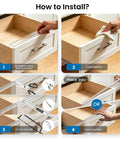 How to install Six Pack 18 Inch Clear Cabinet Door Kick Guards Tailored For Flat Three Quarter Inch Panels, step by step guide.