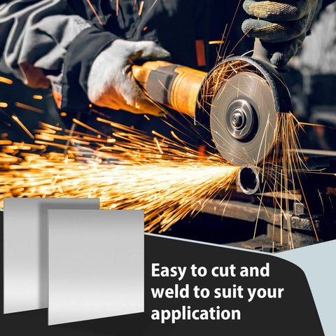 Two 6x6 Inch 16 Gauge Mild Steel Sheets Weldable Carbon Cold Rolled Panels for DIY Welding and Craft Projects