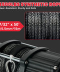 4500 Lb ATV UTV Winch Kit With 50 Foot Synthetic Rope Wireless Remote And 12V Motor Beefy Heavy Duty Off Road Tow Winch For Mud Sand Rocks And Tough Trail Recovery, 7/32 in x 50 ft synthetic rope