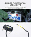 Bright LED Motorcycle License Plate Light Upgrade for Universal Motorbike Waterproof Rear Brake Tail Lamp Assembly installed on bike