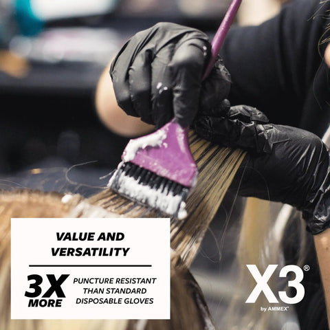 Black Nitrile Disposable Gloves 3 Mil Powder Free Large For Cooking And Food Prep Latex Free Case Of 1000 used in hair dye application