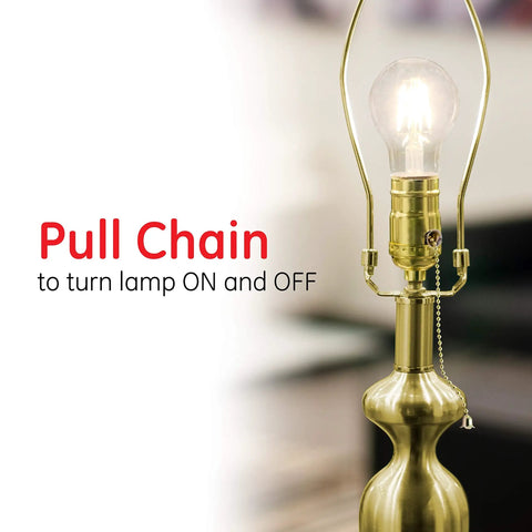 Push On Off Lamp Socket With Medium Base For Floor And Table Lamps Brushed Gold UL Listed Slick DIY Lighting Upgrade