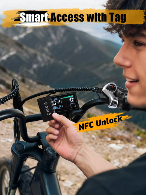 Electric Dirt Bike For Adults 1300W Peak Power 52 Volt 21Ah Battery Up To 32 MPH On 20X4 Fat Tires With 7 Speeds Pedal Assist