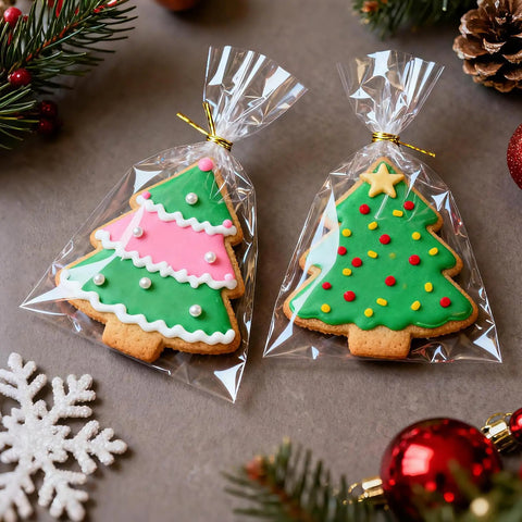 Premium Clear Cellophane Treat Bags 4X6 Inches Pack Of One Hundred With Gold Twist Ties For Candy Cookies Marshmallows Plus Bite Size Goodies To Keep Your Snack Game On Lock