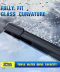 Beast Mode Waterproof Windshield Wiper Blades For Ford Explorer 2011 To 2024 featuring fully fit glass curvature and triple water drive capacity.