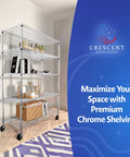 Beefy 5 Tier Heavy Duty Wire Shelving Rack With 4000 Lbs Capacity, 48 X 24 X 76 Chrome Wire Shelves On Wheels With 4 Inch Casters, NSF Commercial Rolling Rack, Adjustable Storage For Garage Kitchen Warehouse in a room with items