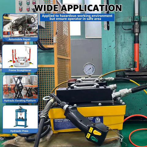 Beast Mode Industrial Grade Air Hydraulic Pump With 10,000 PSI Power And 3 Meter Remote Control Line for lifting and hydraulic tasks