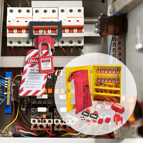 Professional Grade Electrical Lockout Tagout Kit With Heavy Duty Padlocks And Circuit Breaker Locks Built Tough To Keep Your Crew Safe While Locking Systems Down Right Every Time