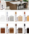 17 Piece Quick Fix Furniture Repair Kit with 8 Touch Up Markers and 8 Wax Sticks Plus Sharpener for Wood Scratches and Stains Display