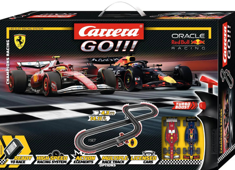 High Speed Slot Car Race Track Set With Over Fourteen Feet Of Track Crossover Section Long Straights And Lap Counter Great For Boys Girls And Kids Aged Six And Up Family Friendly Racing Fun package with cars