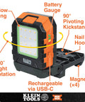 Image of a Rechargeable LED Work Light With 1000 Lumens, Magnetic Mount, 360 Degree Rotation, Kickstand, MODbox Rail System Compatible.