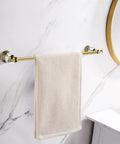Gold Crystal Towel Bar With Adjustable Rack For That Boss Vibe Luxury Gold Finished Wall Mounted Towel Holder Space Saving Single Rail
