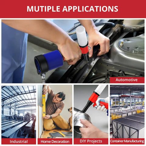 Heavy Duty Pneumatic Rivet Gun With 3097 LBF Pulling Power Air Riveter Kit For Automotive and DIY Projects