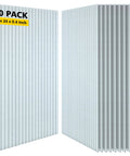 Top Tier White Acoustic Wall Panels Ten Pack Soundproof Foam Tiles For Podcast Room Home Office Noise Reduction Echo Busting Heavy Hitter Build, 48x24 inches.
