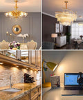 Four views of G9 Bulb 12 Pack Bi Pin 120V 40W Halogen Light Bulbs JC Type For Chandeliers Pendants Cabinets Bathrooms Warm White 2700K Dimmable