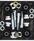 Polaris Tie Rods With End Kit Beefed Up For Sportsman 570 800 Scrambler 400 Trail Boss 250 End Link Set OEM Compatible 7061139 7061138 5134242 And Other OEM Numbers, black end-link kit with rods, nuts, and cotter pins