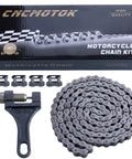 420 Standard Roller Chain With Breaker Kit, 132 Link Alloy Steel Drive Chain For 110cc 125cc Dirt Pit Bikes with tool and links