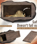 Rock Solid Outdoor Key Hider That Looks Like Real Stone 2 Pack Blends With Landscaping Weatherproof Spare Key Safe for secure key storage