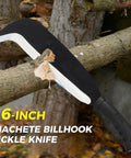 16 inch heavy duty forged carbon steel machete cutting tree branch outdoors