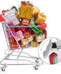 4 Inch Swivel Plate Caster Wheels Heavy Duty Metal Casters With Individual Locking Brakes under shopping cart with gifts