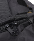 Close-up of zipper detail on black Chipper Vacuum Bag Replacement For Troy-Bilt Chip Vacuums 4HP 5HP 8HP Plug-And-Play Easy Fit